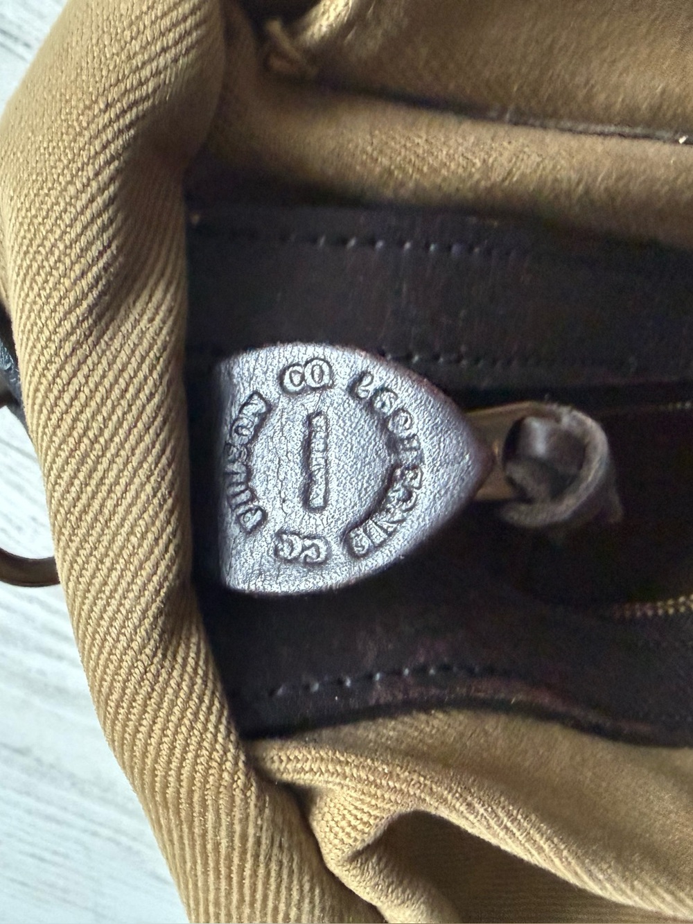 Filson Small Duffle Bag Tan Rugged Twill Leather Made in USA Unisex Vintage - Picture 8 of 15